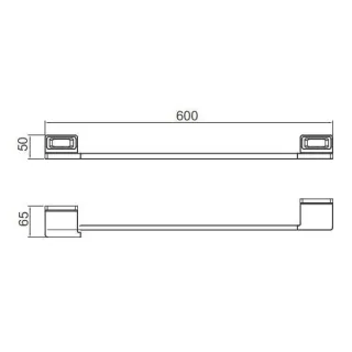 Полотенцедержатель Gappo G30801-6 60 см чёрный